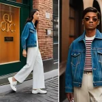 구찌 하이탑 스니커즈와 프라다 클라우드버스트 비교 - **Gucci Rhyton: Vintage Charm in an Urban Setting**
A stylish individual, appearing to be in the...