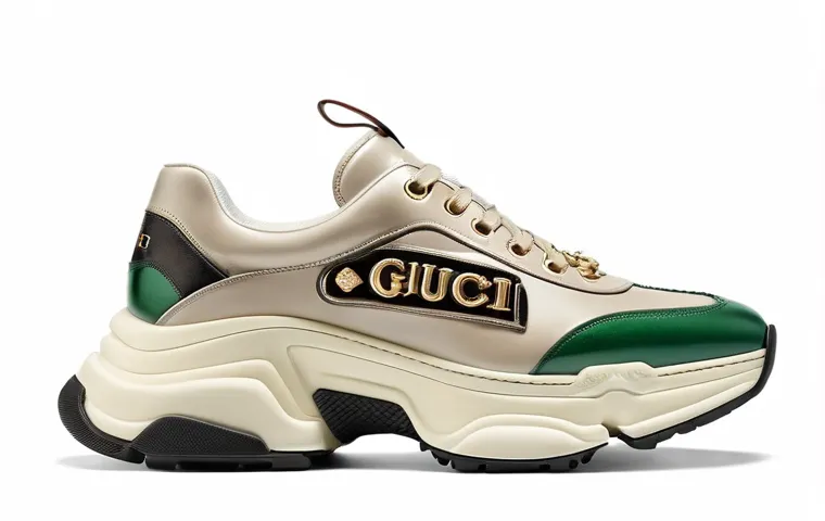 구찌 하이탑 스니커즈와 프라다 클라우드버스트 비교 - **Prada Cloudbust: Futuristic Edge on a City Rooftop**
    A dynamic, full-body shot of a young, fas...